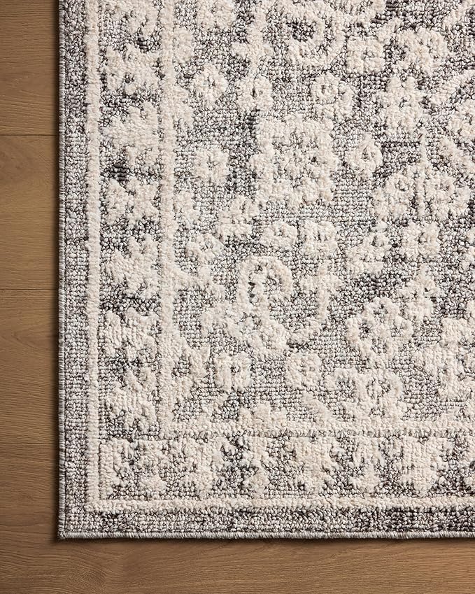 Loloi Magnolia Home by Joanna Gaines Gigi Collection GIG-01 Grey/Ivory 9'-2" x 13' Area Rug