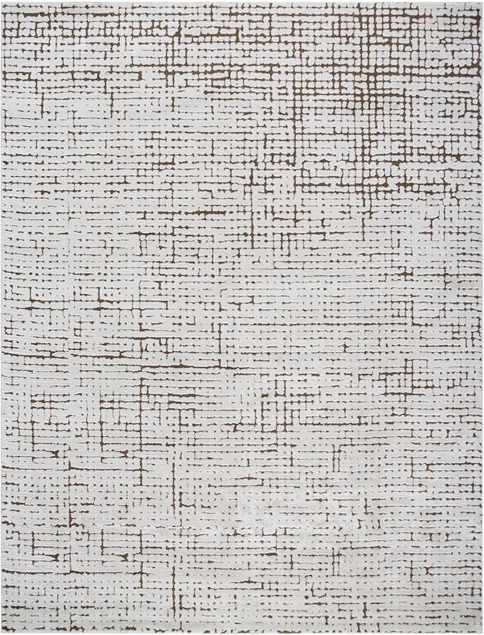Livabliss x Our PNW Home Cascade Minimalist Area Rug, 10' x 14', Brown