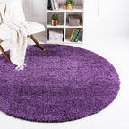 Unique Loom Solo Collection Area Rug - Calabasas (7' 10" Round, Violet)