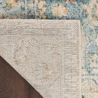 Nourison Home Astra Machine Washable Beige Blue 6'7" x 9' Area Rug - Easy Clean, Non Shedding, Bed Room, Living Room, Dining Room, Kitchen (7' x 9')