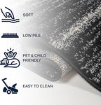JONATHAN Y Williamsburg Minimalist Stripe Black/Cream Runner Rug, 2x8, Contemporary, Modern, Easy-Cleaning for Living Room, Bedroom, Kitchen, Pet Friendly, Non-Shedding (MOH201F-28)