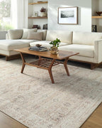 Hauteloom Nakia Living Room, Bedroom Area Rug - Traditional - Beige, Taupe, Ivory - 3'10" x 5'7"