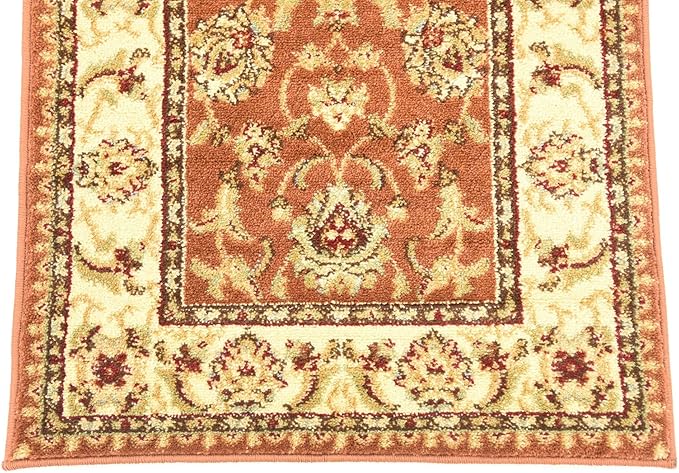 Unique Loom Voyage Collection Traditional Oriental Classic Intricate Design Area Rug (2' 2 x 6' 0 Runner, Terracotta/Ivory)