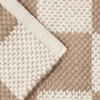 REDEARTH · Jute Cotton Area Rug, Sustainable Handwoven, Non-Shedding, Soft & Durable – Reversible, Neutral Tones for Home Décor in Living Room, Dining Room, Bedroom (Gridstone Natural, 2'x3')