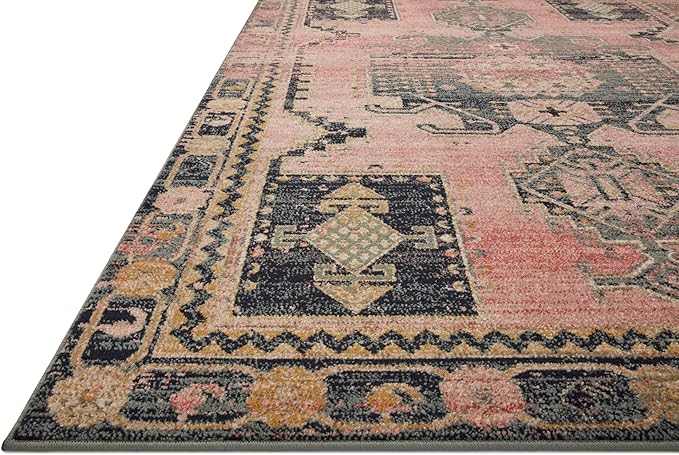 Loloi Jocelyn Collection JOC-06 Rose/Rose 2'-3" x 4'-0" .38" Thick Accent Rug