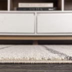 JONATHAN Y Williamsburg Minimalist Stripe Cream/Gray Indoor Area Rug, 5x8, Contemporary, Modern, Easy-Cleaning for Living Room, Bedroom, Kitchen, Pet Friendly, Non-Shedding (MOH201A-5)
