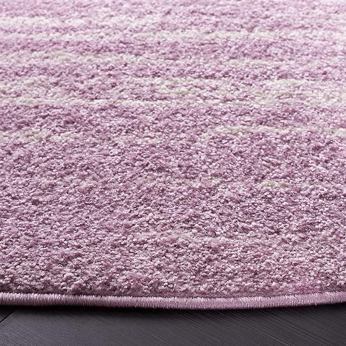 SAFAVIEH Adirondack Collection Area Rug - 4' Round, Cream & Purple, Modern Ombre Design, Non Shedding & Easy to Clean, Ideal for Living Room, Bedroom, Office, Dining Space (ADR113L)