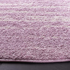 SAFAVIEH Adirondack Collection Area Rug - 8' Round, Cream & Purple, Modern Ombre Design, Non Shedding & Easy to Clean, Ideal for Living Room, Bedroom, Office, Dining Space (ADR113L)