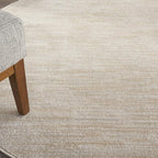 Nourison Home Nourison Essentials Ivory Beige 6' x Round Area Rug - Easy Clean, Non Shedding, Bed Room, Living Room, Dining Room, Kitchen (6' x Round)