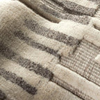 Dash & Albert Hicks Natural Hand Knotted Wool Rug, 8.5 X 11.5 Feet, Ivory Geometric Pattern - Premium Luxury Hotel Quality Soft Breathable Hypoallergenic Machine Washable Easy Care All Season