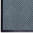 M+A Matting WaterHog Diamond | Commercial-Grade Entrance Mat with Rubber Border – Indoor/Outdoor, Quick Drying, Stain Resistant Door Mat (Bluestone, 3' x 4')