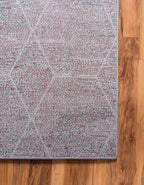 Unique Loom Trellis Frieze Collection Area Rug - Geometric (2' x 10' Runner, Blue Multi/ Ivory)