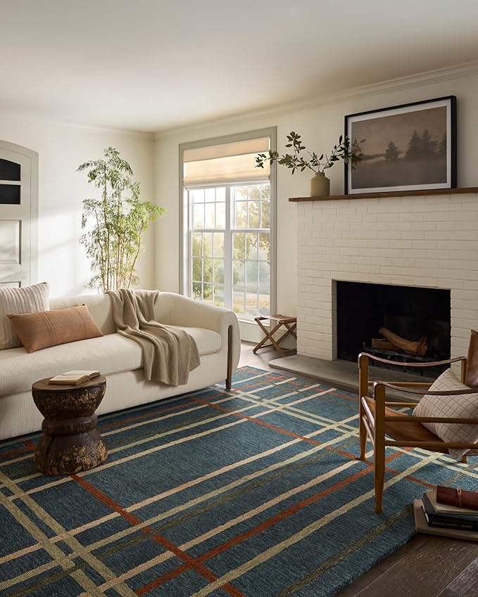 Loloi Magnolia Home by Joanna Gaines Waylon Collection WAY-01 Denim/Multi 2'-3" x 3'-9" Accent Rug