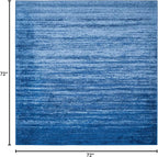 SAFAVIEH Adirondack Collection Area Rug - 6' Square, Light Blue & Dark Blue, Modern Ombre Design, Non Shedding & Easy to Clean, Ideal for Living Room, Bedroom, Office, Dining Space (ADR113F)