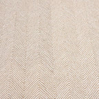 Modern Herringbone Chevron Collection Handcrafted Wool Area Rug - Durable, Zigzag Pattern, for High Traffic, Contemporary Design for Living Room, Bedroom, Dining Room Decor (Sand Beige, 6' round)
