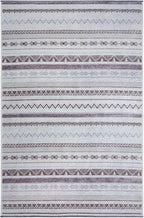 Alfa Rich 3x10 Gray Off White Washable Area Rugs for Living Room Hallway Kitchen Decor Cotton Runner