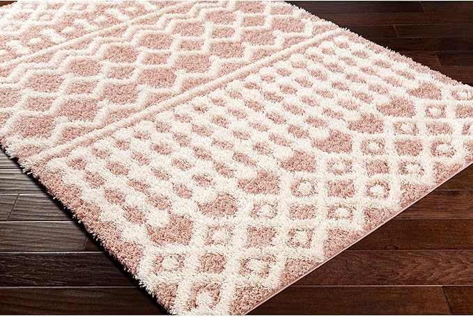 Livabliss Hapsburg Moroccan Shag Runner Area Rug, 2'7" x 7'3" , Dusty Pink