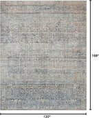 Loloi Amber Lewis Billie Collection BIL-05 Denim/Blush 10'-0" x 14'-0", 0.19" Thick Area Rug