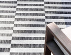 Unique Loom Outdoor Striped Collection Area Rug - Striped (2' x 6' 1" Runner, Charcoal/Ivory)