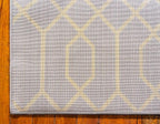 Unique Loom Glam Collection Area Rug - Trellis (10'x 13' Rectangle, Gray Gold/ Gold)