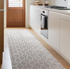 Well Woven Custom Size Hallway & Stair Runner- Harlow Babylon Taupe 31 Inches Wide x 13 Feet Long Runner (31" x 13') Runner Rug - Moroccan Diamond Pattern, Ultra-Soft, Easy-Clean