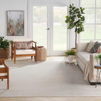 Nourison Home Nourison Essentials Ivory Beige 12' x 15' Area Rug - Easy Clean, Non Shedding, Bed Room, Living Room, Dining Room, Kitchen (12' x 15')