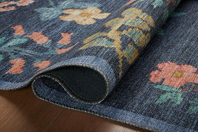 Loloi Rifle Paper Co. Rosa Collection RSA-03 Navy 2'-3" x 3'-9" Accent Rug