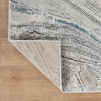Rugshop Marble Swirl Distressed Gray Area Rug 4' x 6' Great for Small Living Rooms, Offices, or Under Coffee Tables