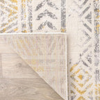 Rugshop Geometric Boho Perfect for high Traffic Areas of Your Living Room,Bedroom,Home Office,Kitchen Area Rug 7'10" x 10' Yellow