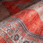 Fame Rugs Turkish Rug. Washable Vintage Oriental Antique Inspired Traditional Doormat Small Modern Area Rugs Luxury Entryway Entry Bedroom Bathroom Kitchen (380TT, 9' x 12')