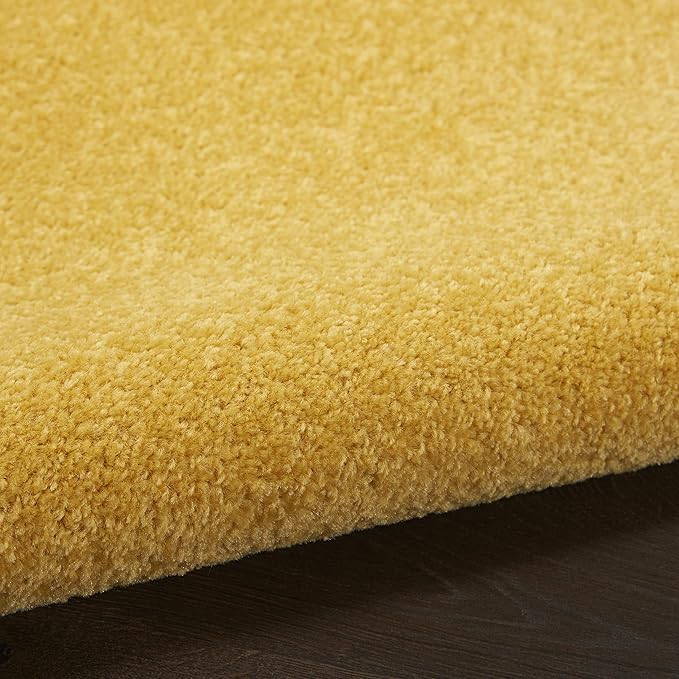 Nourison Home Nourison Essentials Yellow 2'2" x 16' Area Rug - Easy Clean, Non Shedding, Bed Room, Living Room, Dining Room, Kitchen (16' Runner)