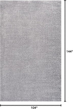JONATHAN Y Haze Solid Low-Pile Gray Indoor Area Rug 9x12, Coastal,Bohemian,Minimalist,Classic, Easy-Cleaning for Living Room,Bedroom,Kitchen,Pet Friendly,Non-Shedding (SEU100A-9)