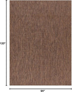 Beverly Rug Indoor Outdoor Rug 8x10, Washable Outside Carpet for Patio, Deck, Porch, Solid Modern Area Rug, Water Resistant, Gold Brown