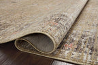 Loloi Magnolia Home by Joanna Gaines Millie Collection MIE-03 Gold/Charcoal 7'-10" x 10', .25" Pile Height, Area Rug