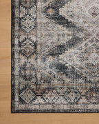 Loloi Amber Lewis Josie Collection JOS-04 Ink/Earth 2'-3" x 3'-9", .13" Pile Height, Low Profile, Machine Washable, Accent Rug