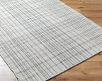 Mark&Day Wool Rugs, 6x9 Ishaq Cottage Slate Area Rug, Grey Silver Carpet for Living Room, Bedroom or Kitchen (6' x 9')