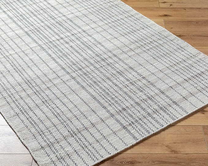 Mark&Day Wool Rugs, 8x10 Ishaq Cottage Slate Area Rug, Grey Silver Carpet for Living Room, Bedroom or Kitchen (8' x 10')