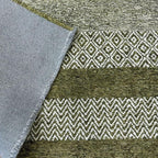 Alfa Rich 4x6 Green Washable Area Rugs for Living Room Bedroom Kitchen Cotton Pet Friendly Rug