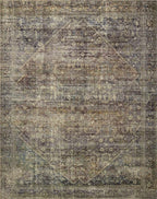 Loloi Amber Lewis Morgan Collection MOG-05 Spice/Lagoon 7'-3" x 9'-3" 38" Thick Area Rug feat. CloudPile, Neutral, Room Décor, Vintage Inspired, Livingroom, Bedroom, Dining Area