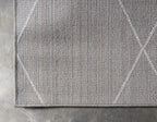 Unique Loom Trellis Frieze Collection Area Rug - Geometric (4" x 6", Dark Gray/ Ivory)