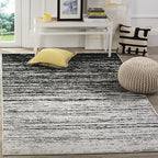SAFAVIEH Adirondack Collection Area Rug - 5'1" x 7'6", Silver & Black, Modern Ombre Design, Non Shedding & Easy to Clean, Ideal for Living Room, Bedroom, Office, Dining Space (ADR113A)