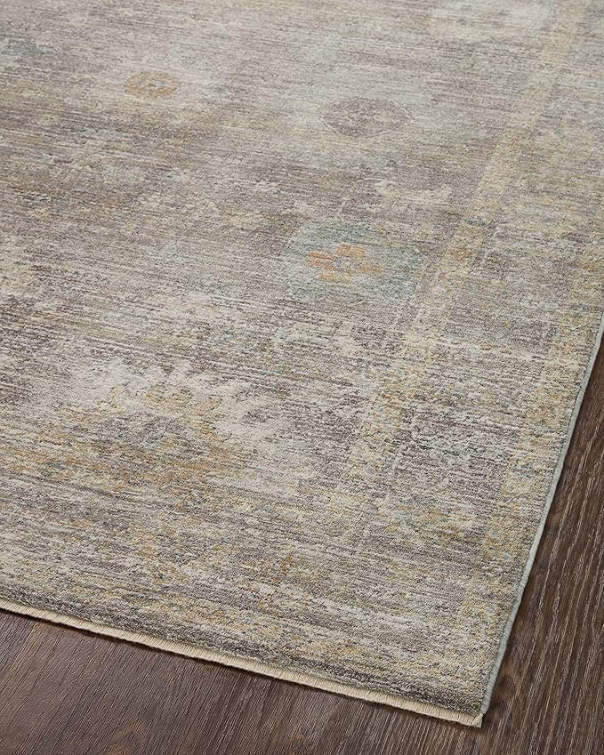 Loloi Magnolia Home by Joanna Gaines Millie Collection MIE-05 Stone/Natural 2'-3" x 3'-10", .25" Pile Height, Accent Rug