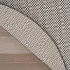 Nourison Home Courtyard Ivory Charcoal 8' x Round Area Rug - Easy Clean, Non Shedding, Bed Room, Living Room, Dining Room, Kitchen (8' x Round)