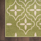 Nourison Home Nourison Essentials Green Ivory 8' x 10' Area Rug - Easy Clean, Non Shedding, Bed Room, Living Room, Dining Room, Kitchen (8' x 10')