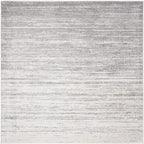SAFAVIEH Adirondack Collection Area Rug - 11' Square, Ivory & Silver, Modern Ombre Design, Non Shedding & Easy to Clean, Ideal for Living Room, Bedroom, Office, Dining Space (ADR113B)