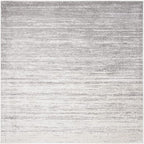 SAFAVIEH Adirondack Collection Area Rug - 10' Square, Ivory & Silver, Modern Ombre Design, Non Shedding & Easy to Clean, Ideal for Living Room, Bedroom, Office, Dining Space (ADR113B)