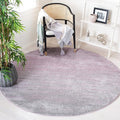 SAFAVIEH Adirondack Collection Area Rug - 6'7" Round, Purple & Green, Modern Ombre Design, Non Shedding & Easy to Clean, Ideal for Living Room, Bedroom, Office, Dining Space (ADR113V)