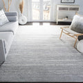 SAFAVIEH Adirondack Collection Area Rug - 7' Square, Light Grey & Grey, Modern Ombre Design, Non Shedding & Easy to Clean, Ideal for Living Room, Bedroom, Office, Dining Space (ADR113C)