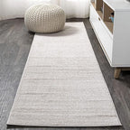 JONATHAN Y Haze Solid Low-Pile Ivory Runner Rug 2x14, Coastal,Bohemian,Minimalist,Classic, Easy-Cleaning for Living Room,Bedroom,Kitchen,Pet Friendly,Non-Shedding (SEU100D-214)