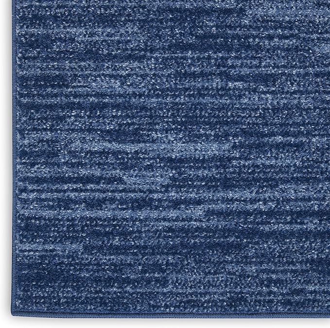 Nourison Home Nourison Essentials Navy Blue 4' x 6' Area Rug - Easy Clean, Non Shedding, Bed Room, Living Room, Dining Room, Kitchen (4' x 6')